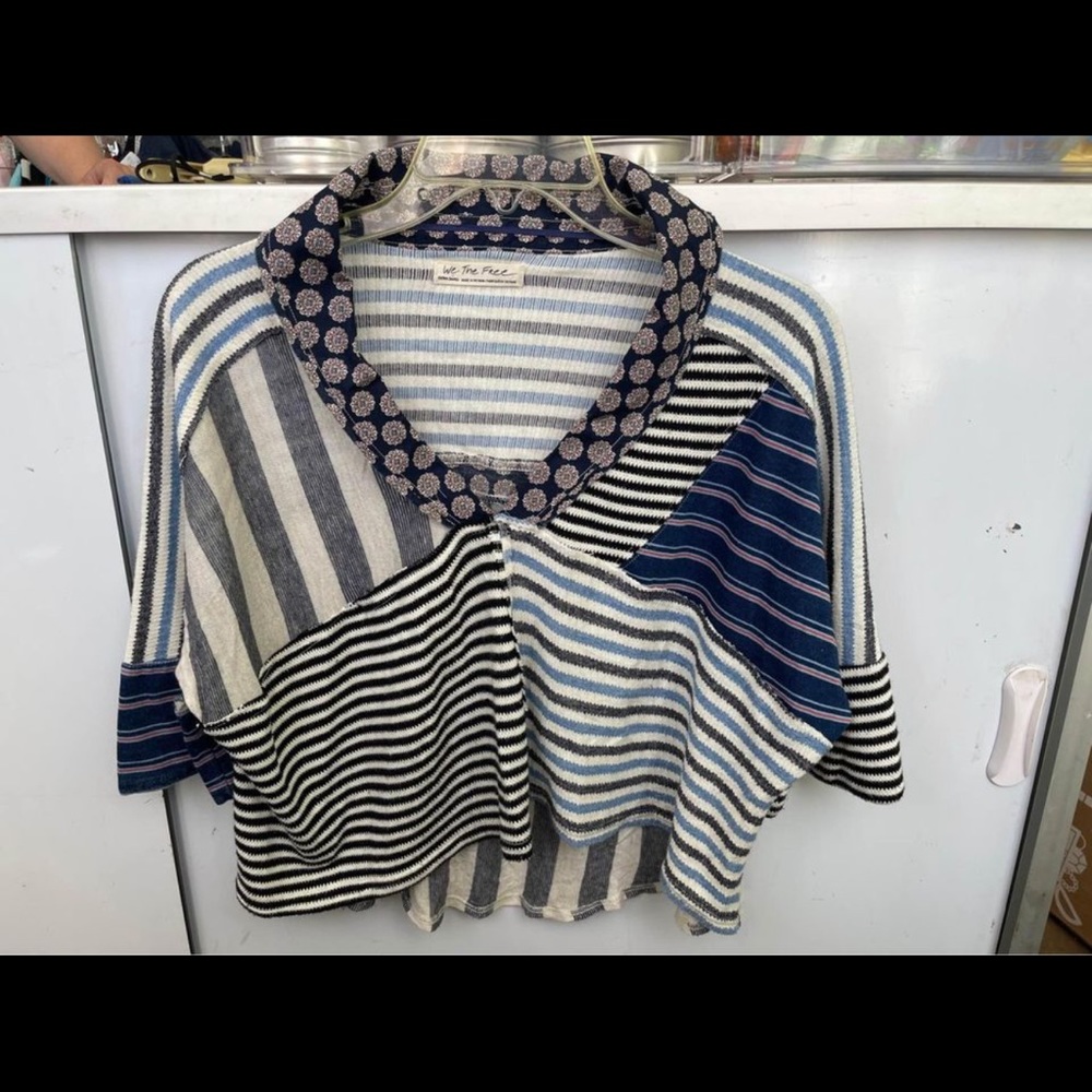 We the Free Free People patchwork shirt size extra small